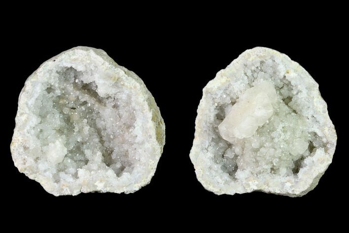 Quartz and Calcite Keokuk Geode Pair - Illinois #135014